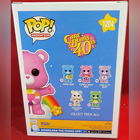 Hopeful heart bear funko # 1204 (nib)Brand new care bears hopeful heart bear - Picture 7 of 7